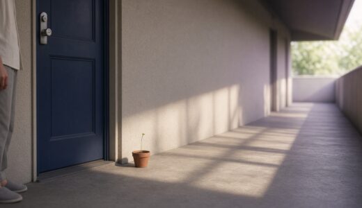 玄関の横の植木鉢