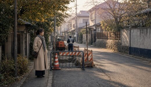 いつもの道が工事で通れなくなった日