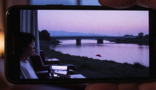 写真を整理すると何枚にも赤い傘が写っていた